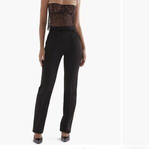 House of cb Tansy high waist satin trousers